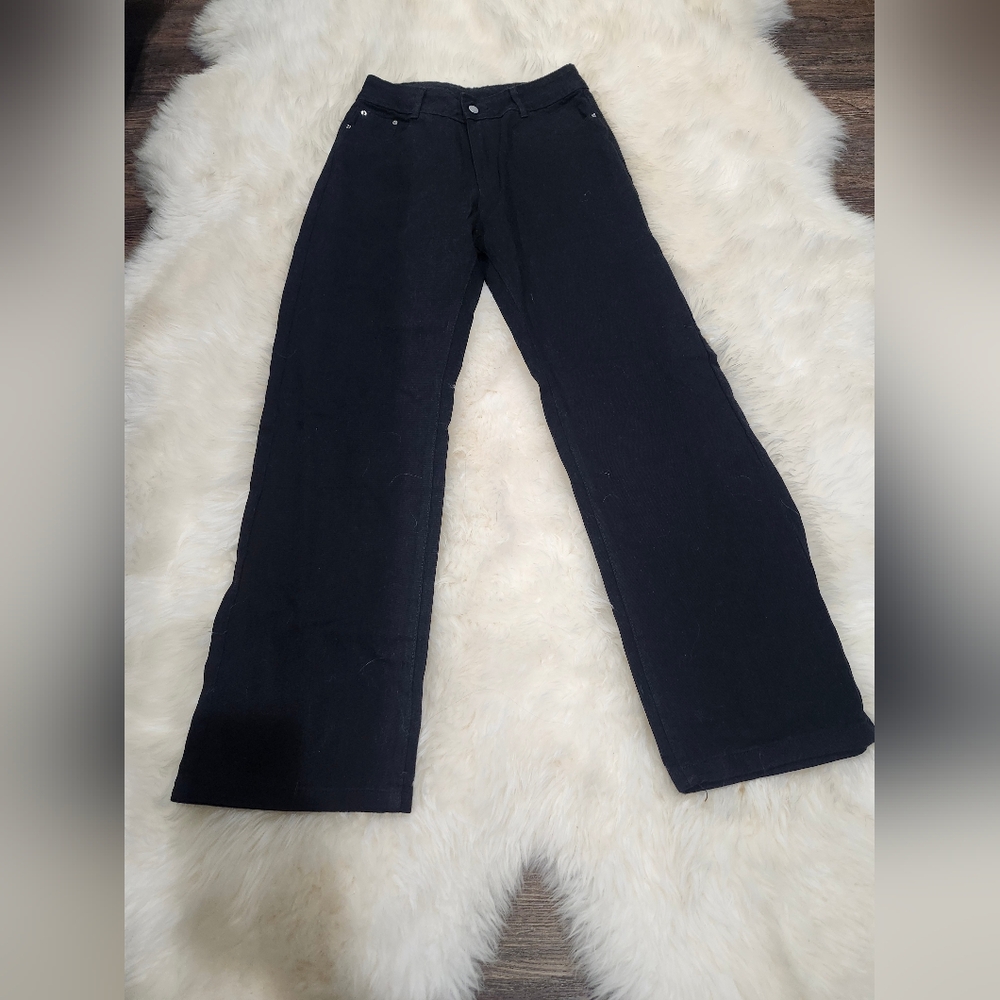 Black Wide-Leg Pants Womens Size Medium Nwot